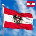 Flag of Austria with coat of arms Flag of Austria with coat of arms