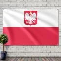 Flag of Poland with coat of arms
