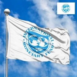 Flagge des IWF (Internationaler Währungsfonds)