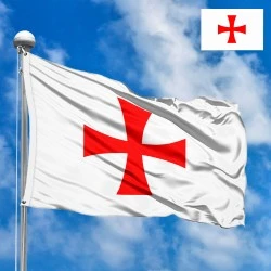 Flagge des Templerkreuzes