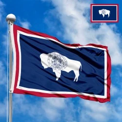 Flagge von Wyoming (US-Bundesstaat)