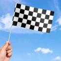 Checkered flag black and white flag - finish - end of race Checkered flag black and white flag - finish - end of race